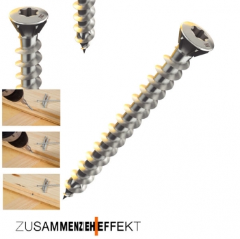 HECO 4,5 x 60 mm Dielenschraube mit Zusammenzieheffekt